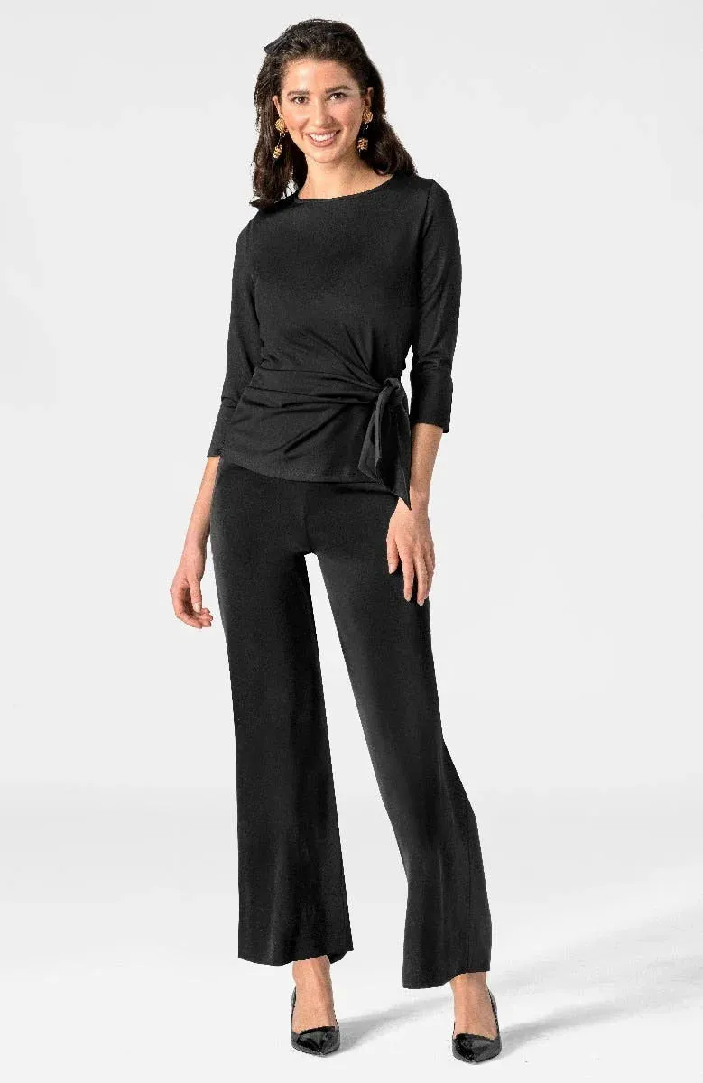 Gretchen Scott Designs Solid Cinch & Tie Top - Black