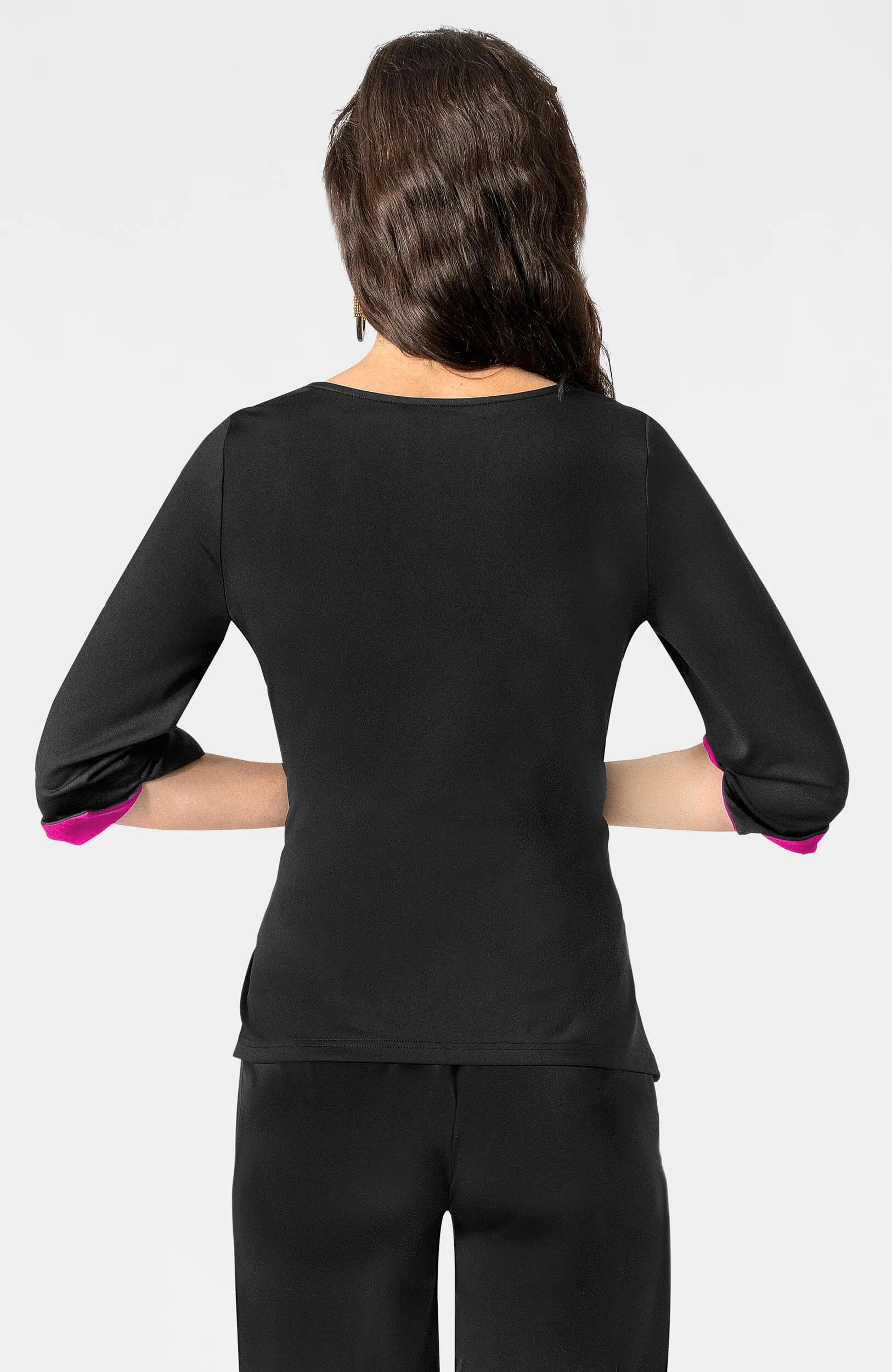 Gretchen Scott Designs Solid Cinch & Tie Top - Black