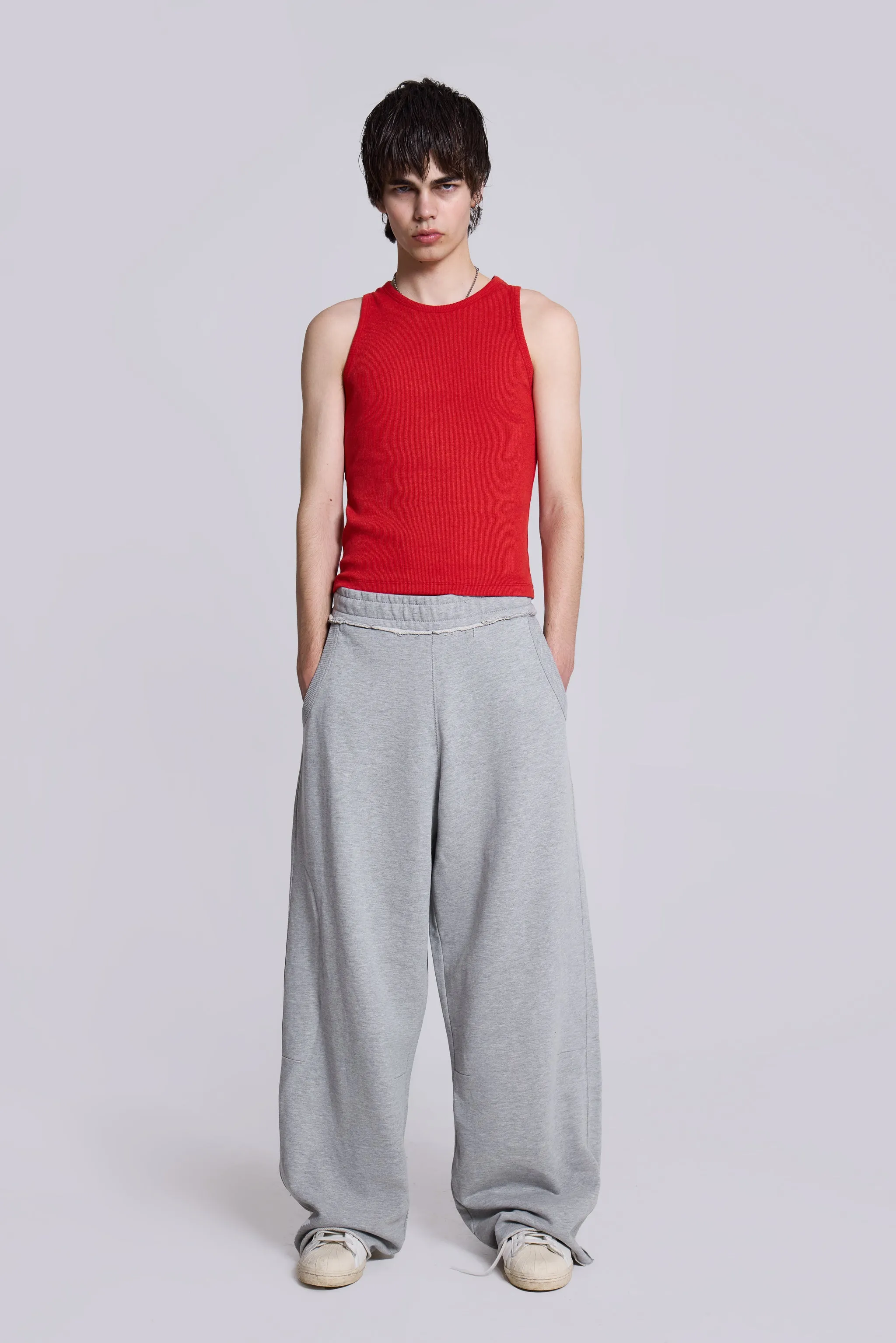 Grey Marl Baggy Monster Joggers