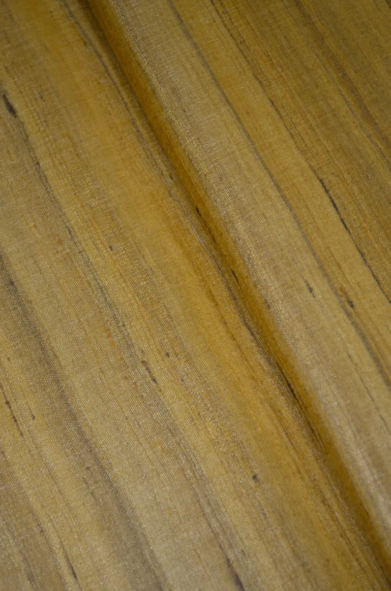 Handwoven Natural Yarn Dyed Pure Tussar Spun Silk  Fabric