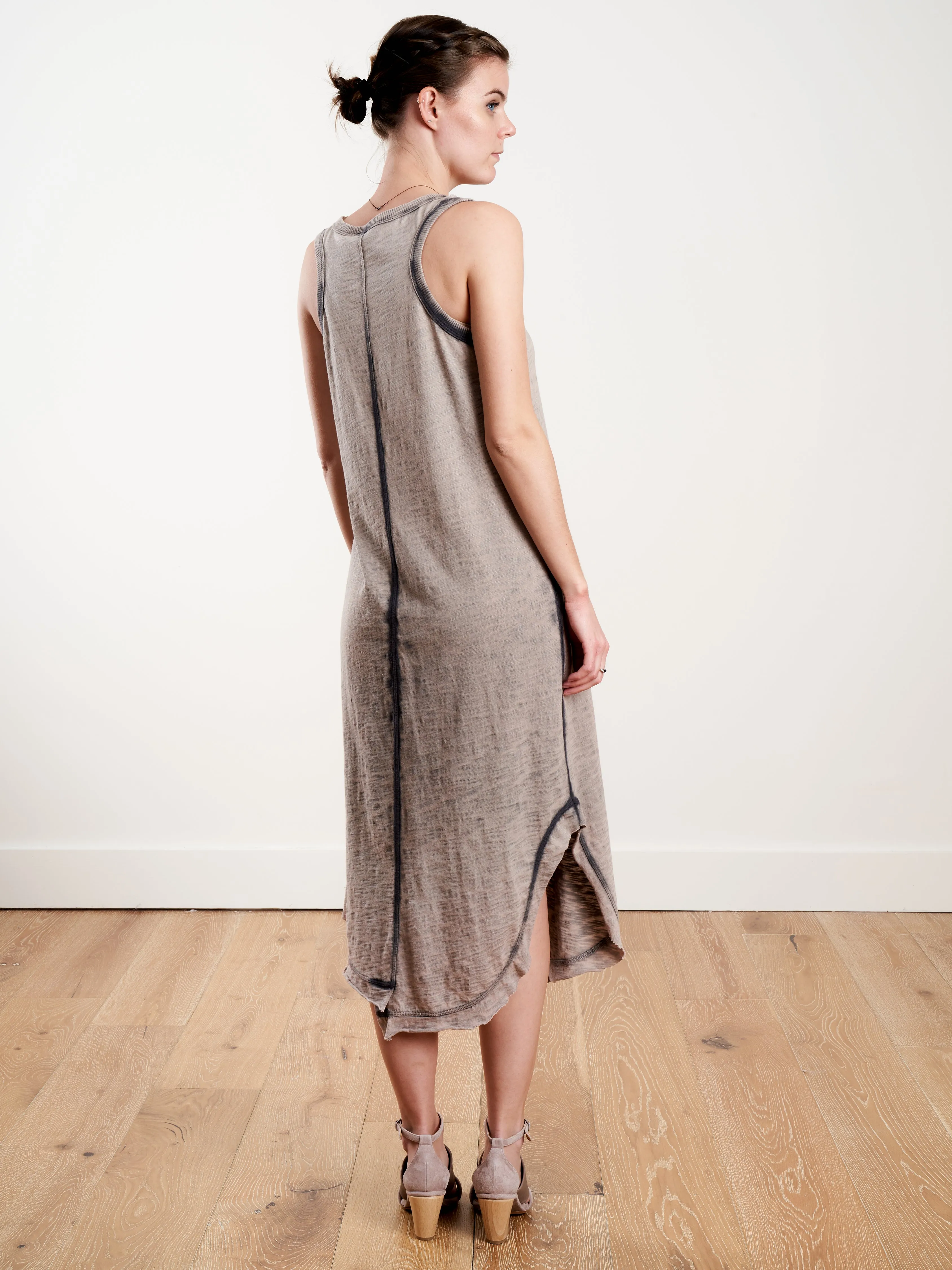 henley shifted midcalf dress - asphalt