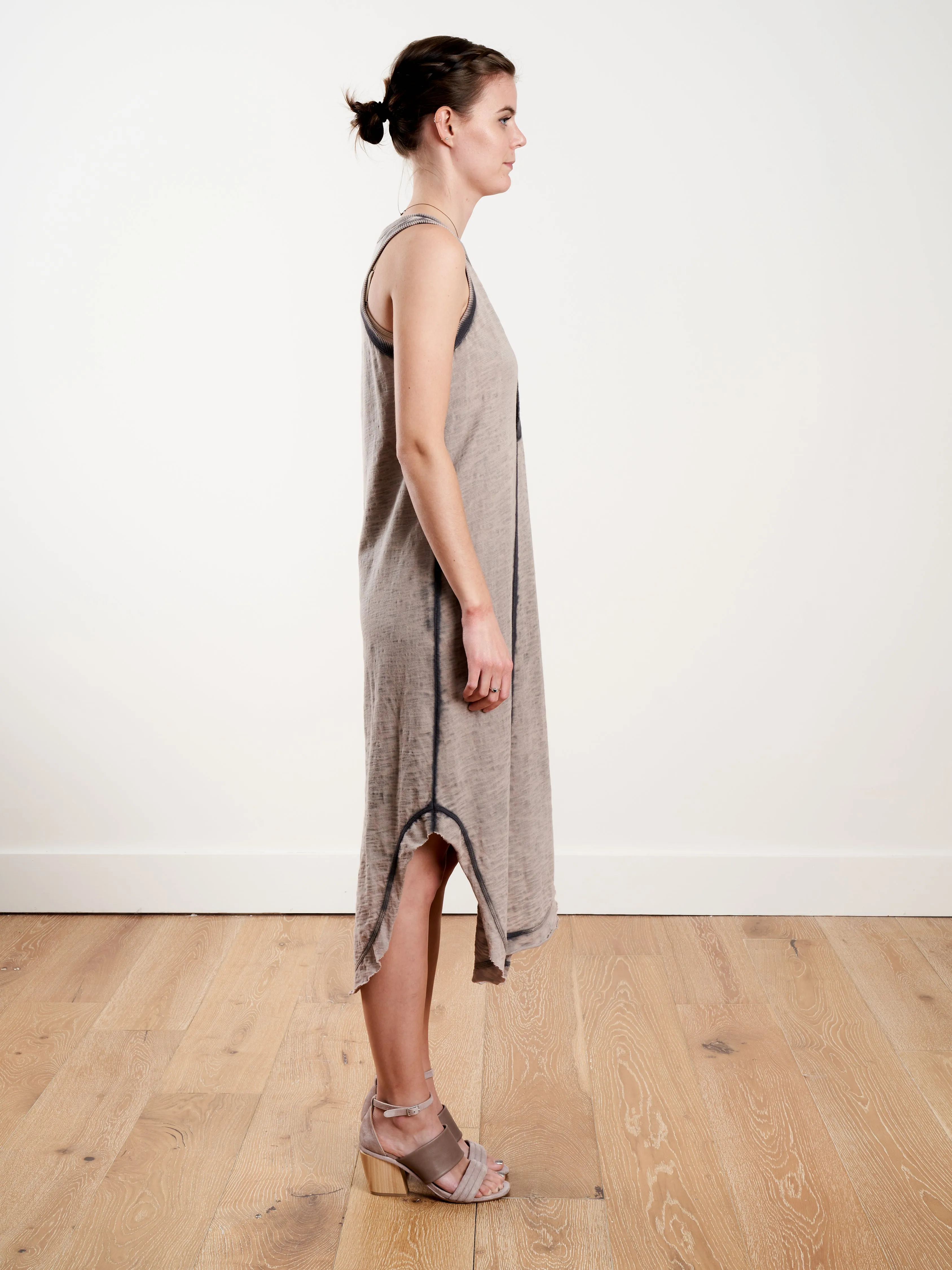 henley shifted midcalf dress - asphalt