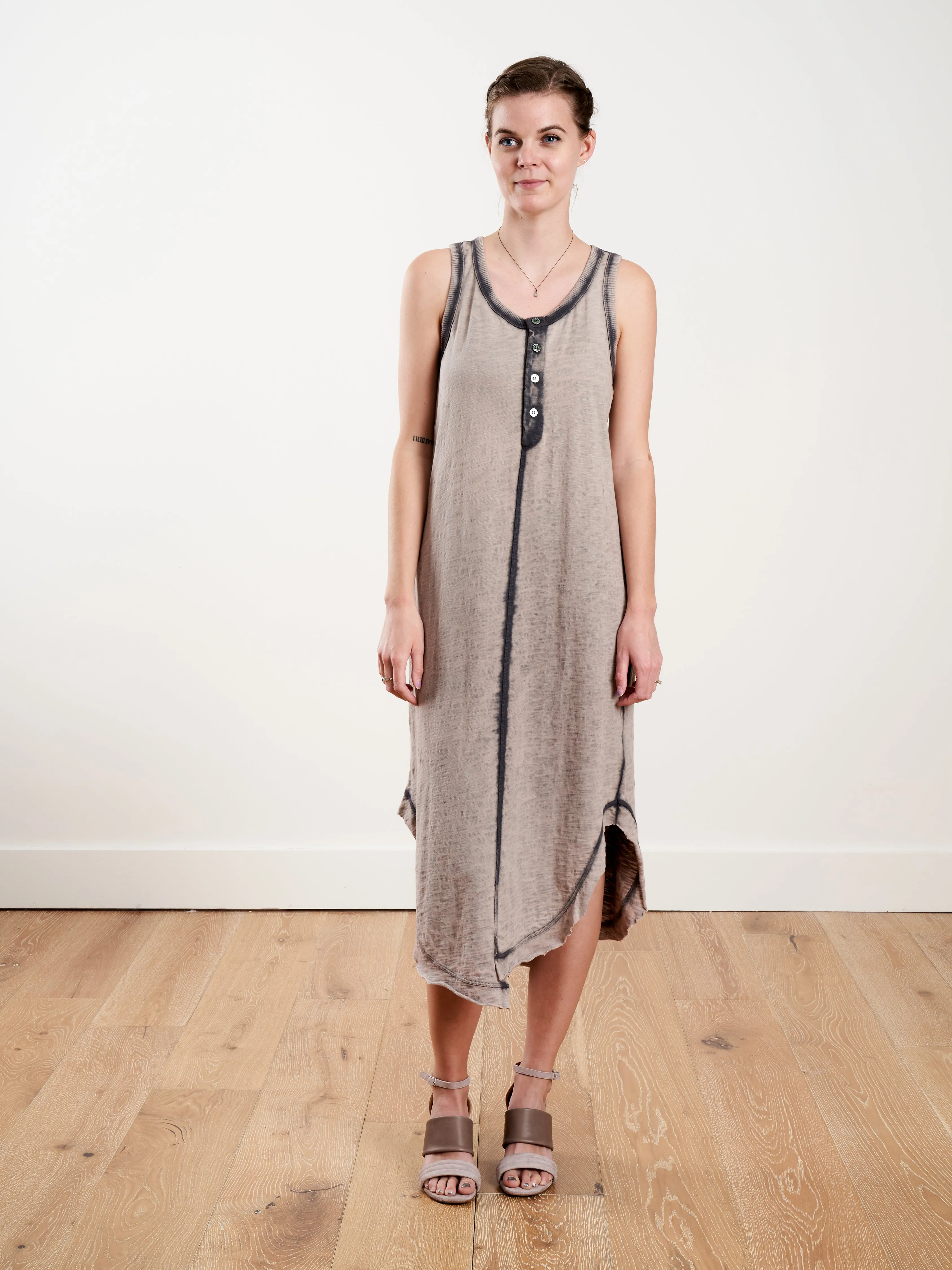 henley shifted midcalf dress - asphalt