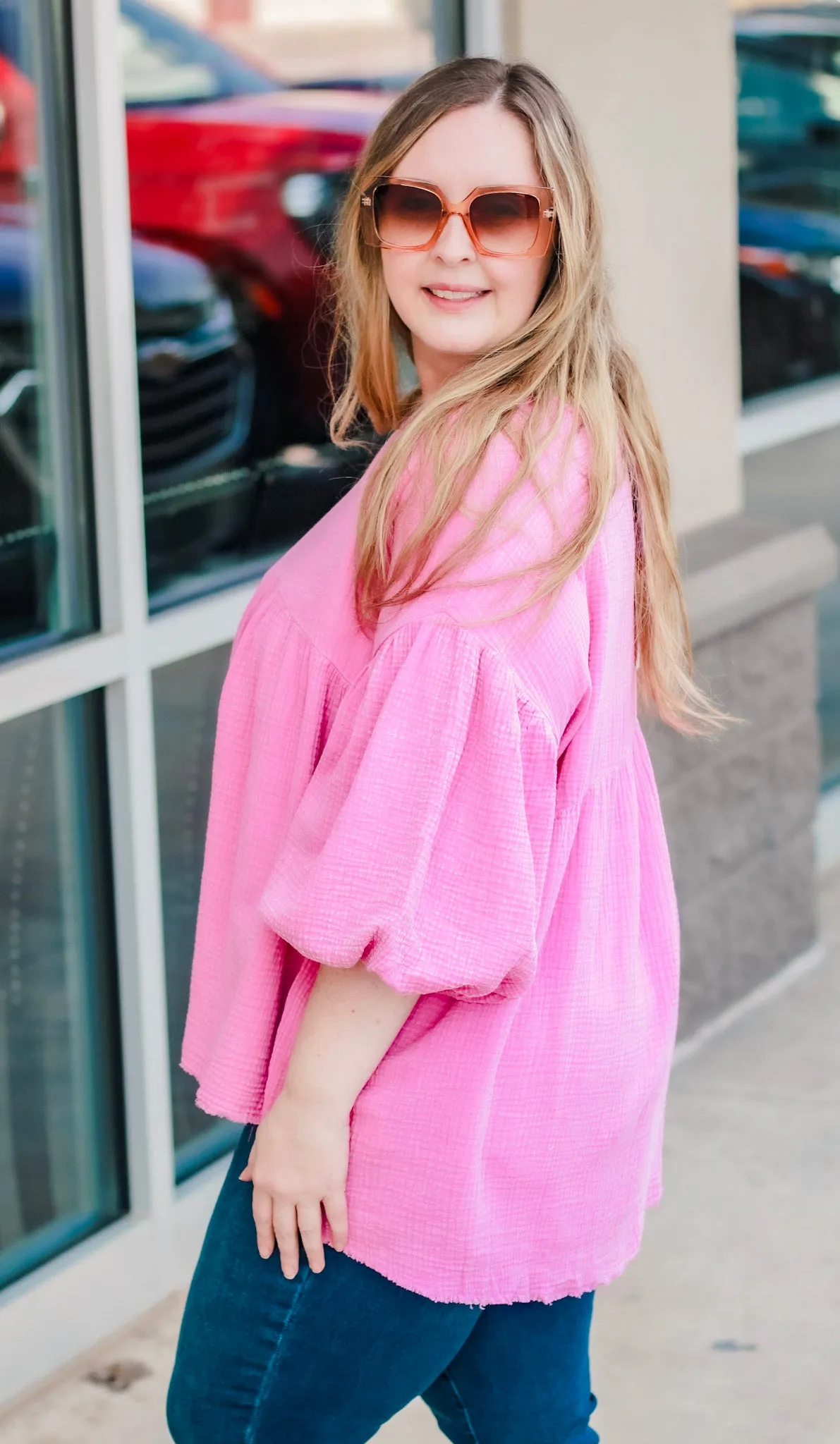 Hey!  Let's Party Blouse in Pink