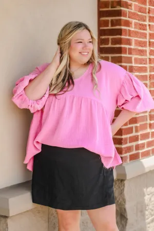 Hey!  Let's Party Blouse in Pink