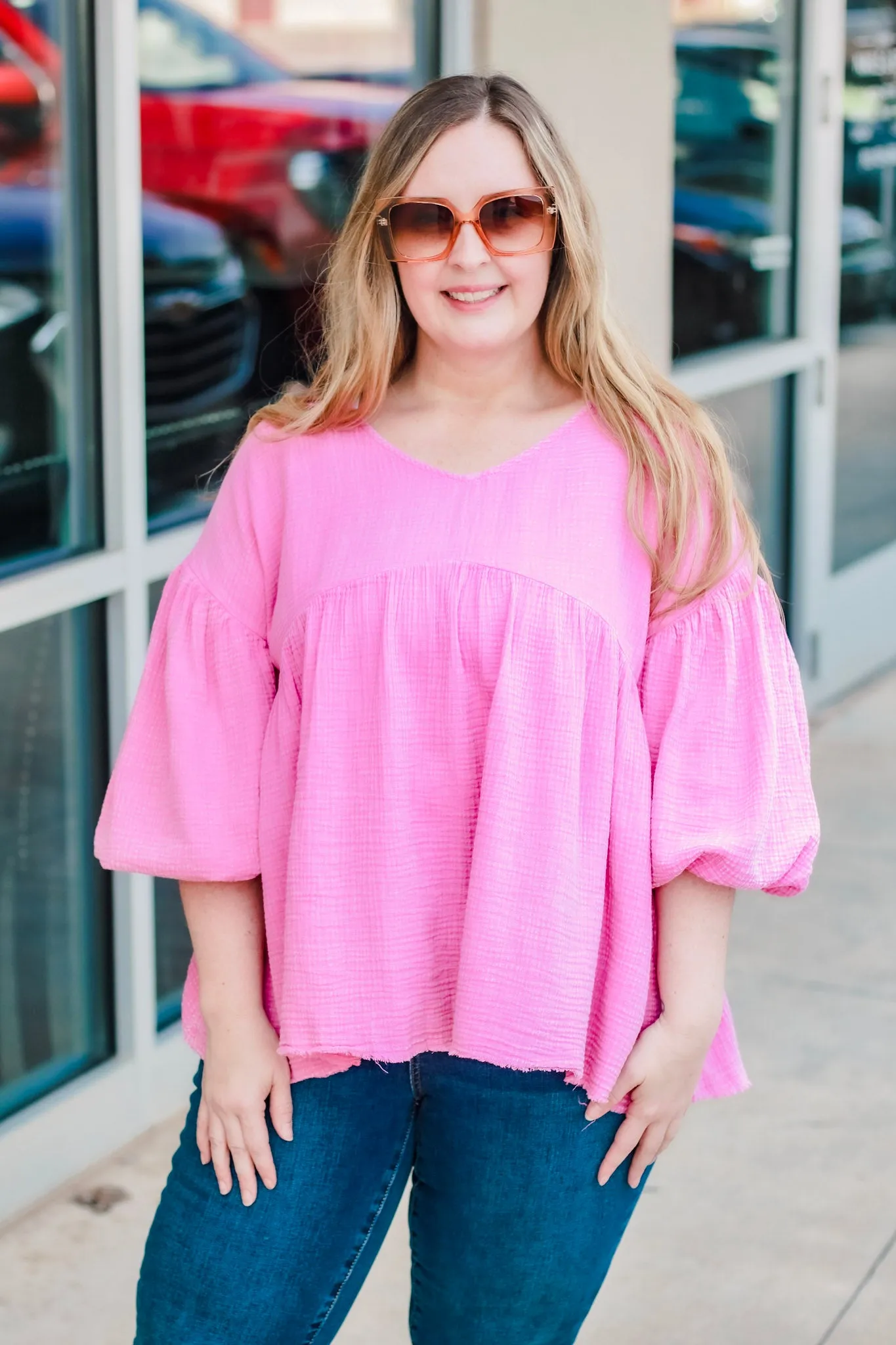 Hey!  Let's Party Blouse in Pink