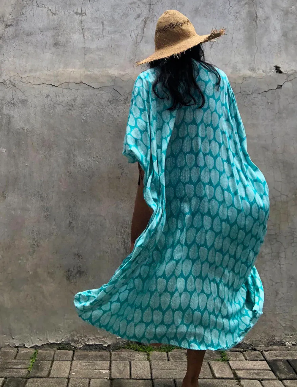 Hidden Island Boho Printed Kimono Beach Cover-up