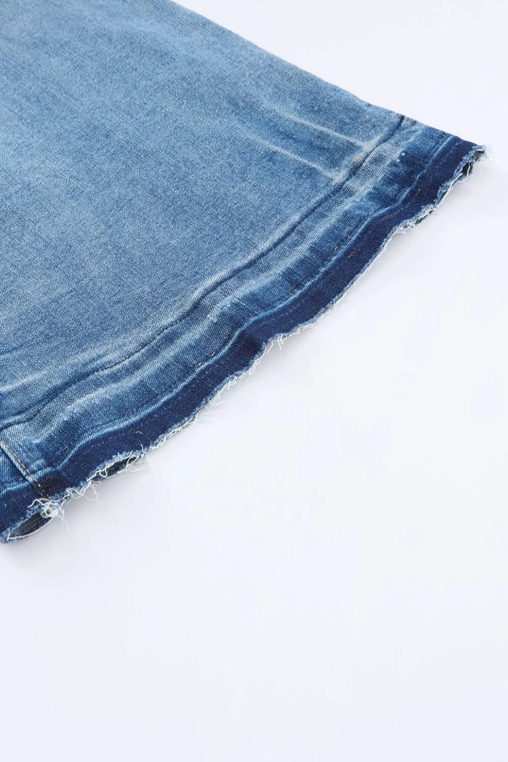 High Waist Button Fly Flared Jeans