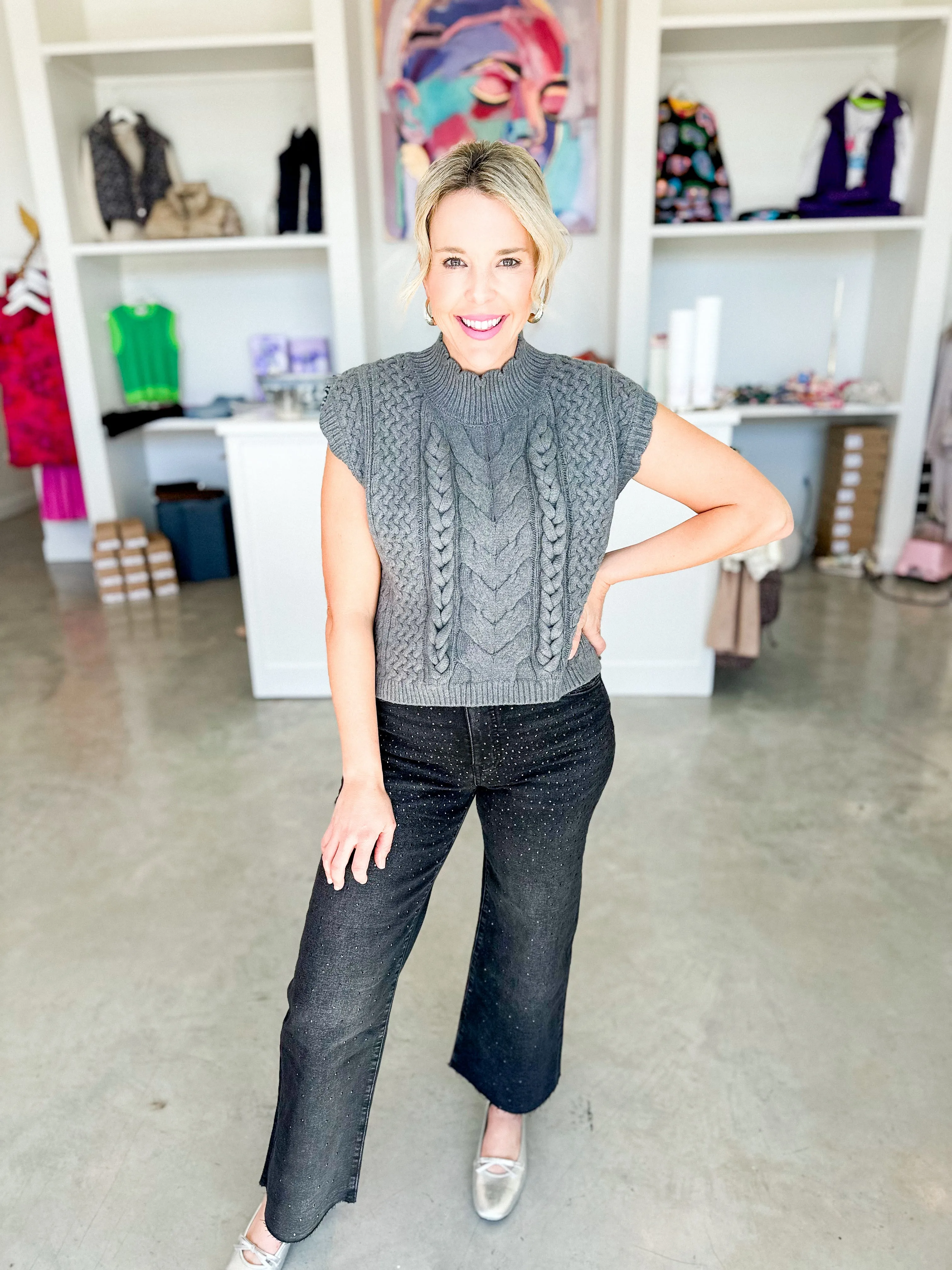 Illuminated Wide Leg Jean