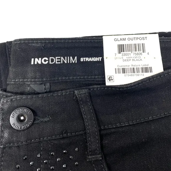 IncDenim Women's Jeans Size 8/29 Deep Black Glam Outpost 733001756064