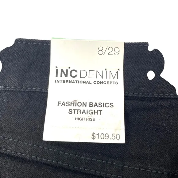 IncDenim Women's Jeans Size 8/29 Deep Black Glam Outpost 733001756064
