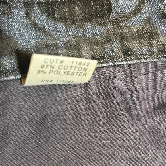 J Brand Skinny Jeans with Black velvet brocade pattern size 32