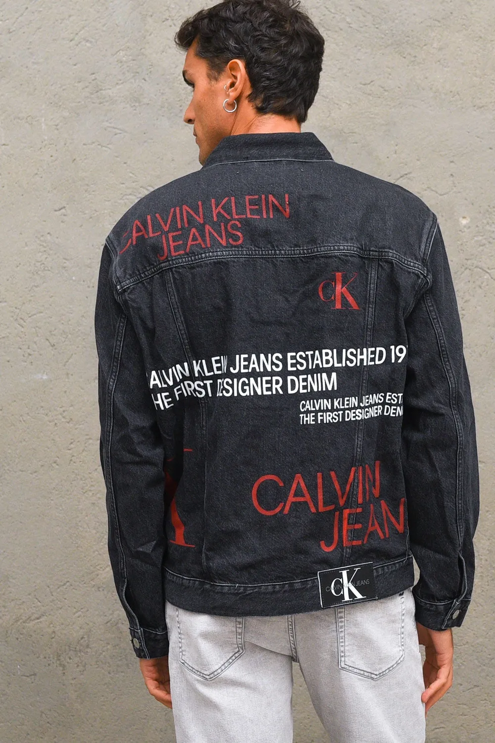 Jacket Logo Print - Black