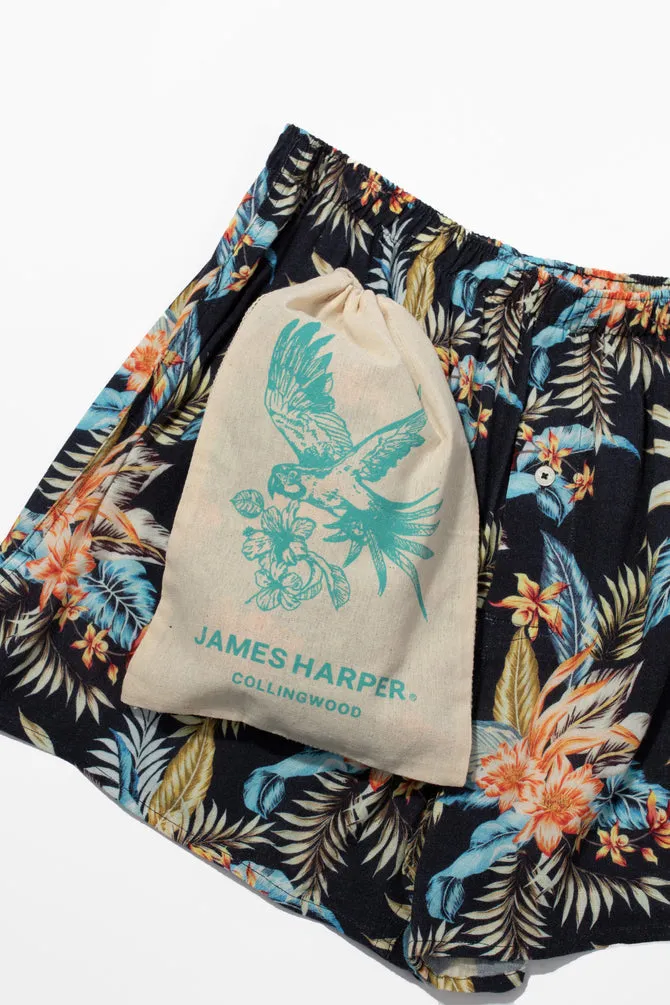 James Harper Aloha Boxer Short - Navy