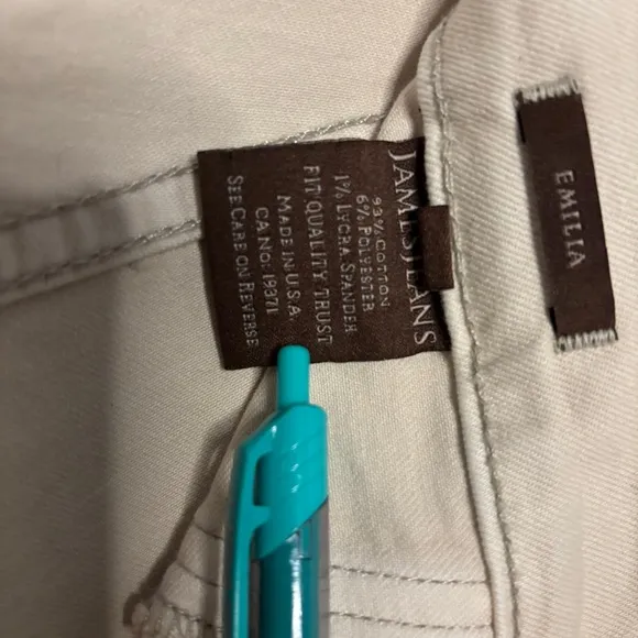 James Jeans Rare Colorblock Emilia Biker Jeans Cream &amp; Black Size 27