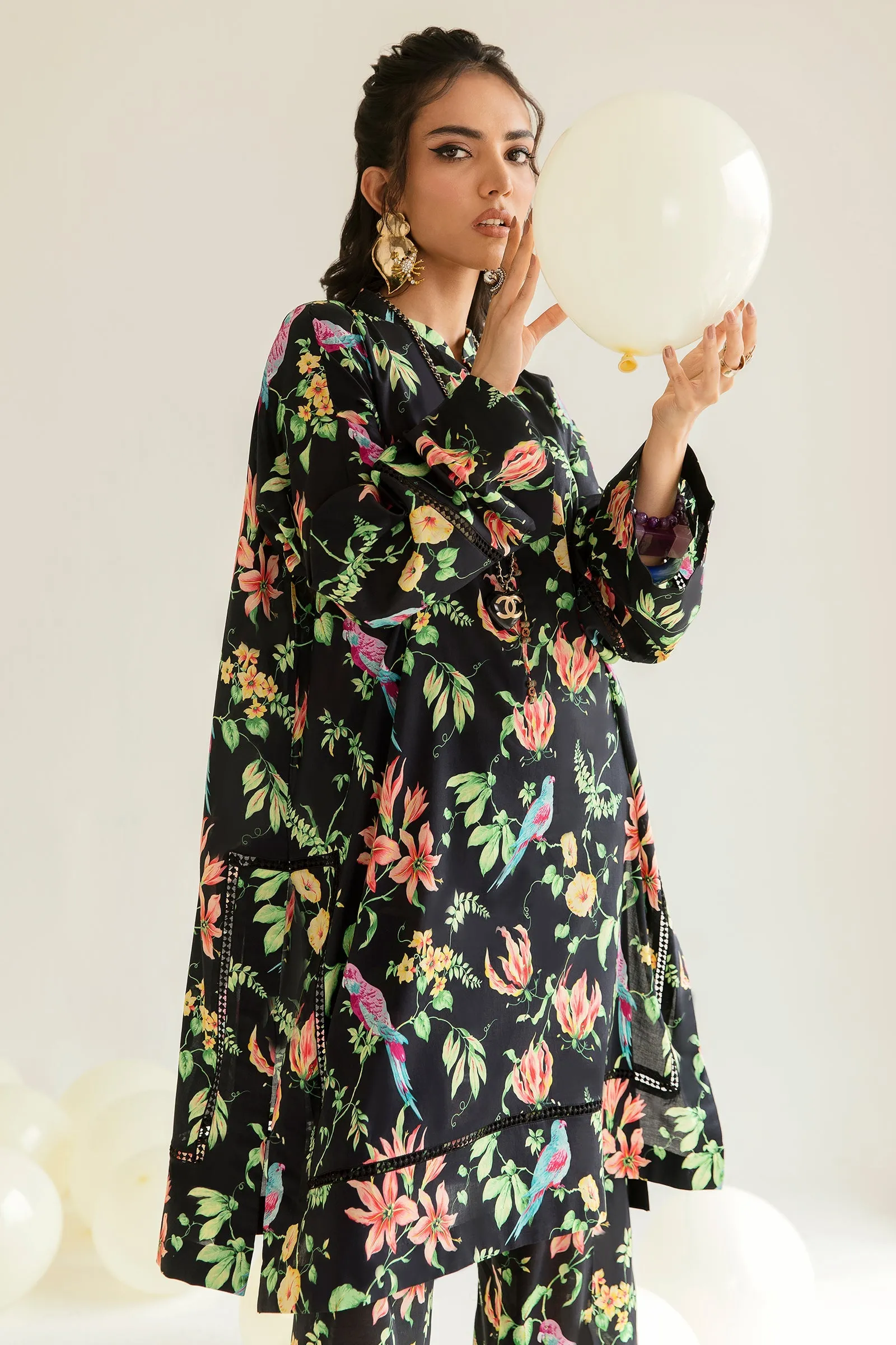 JARDIN (ZRW-20923) | Zaha RTW Poplin Collection 2023 | Stitched Lawn Cambric Cotton Suits