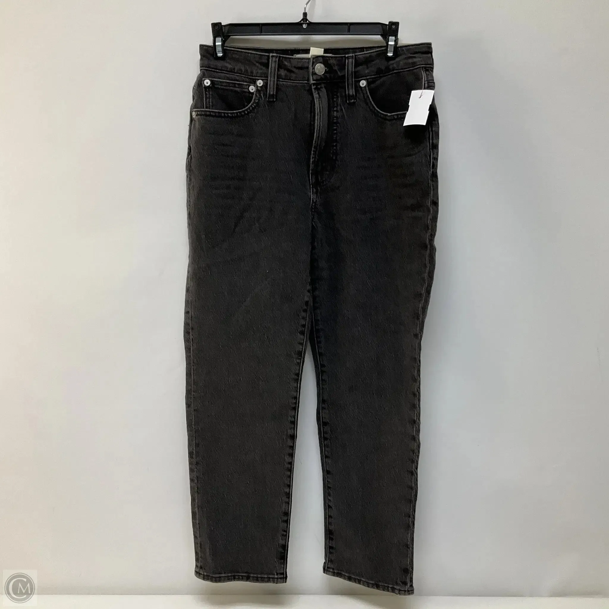 Jeans Straight By Madewell In Black Denim, Size: 4
