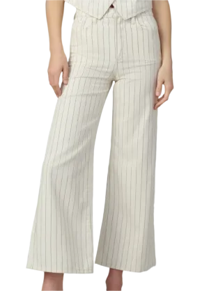 JJ - Mia Wide Leg | Natural Stripe