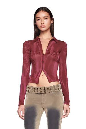 JOSAI TOP - RED : WINE DYE