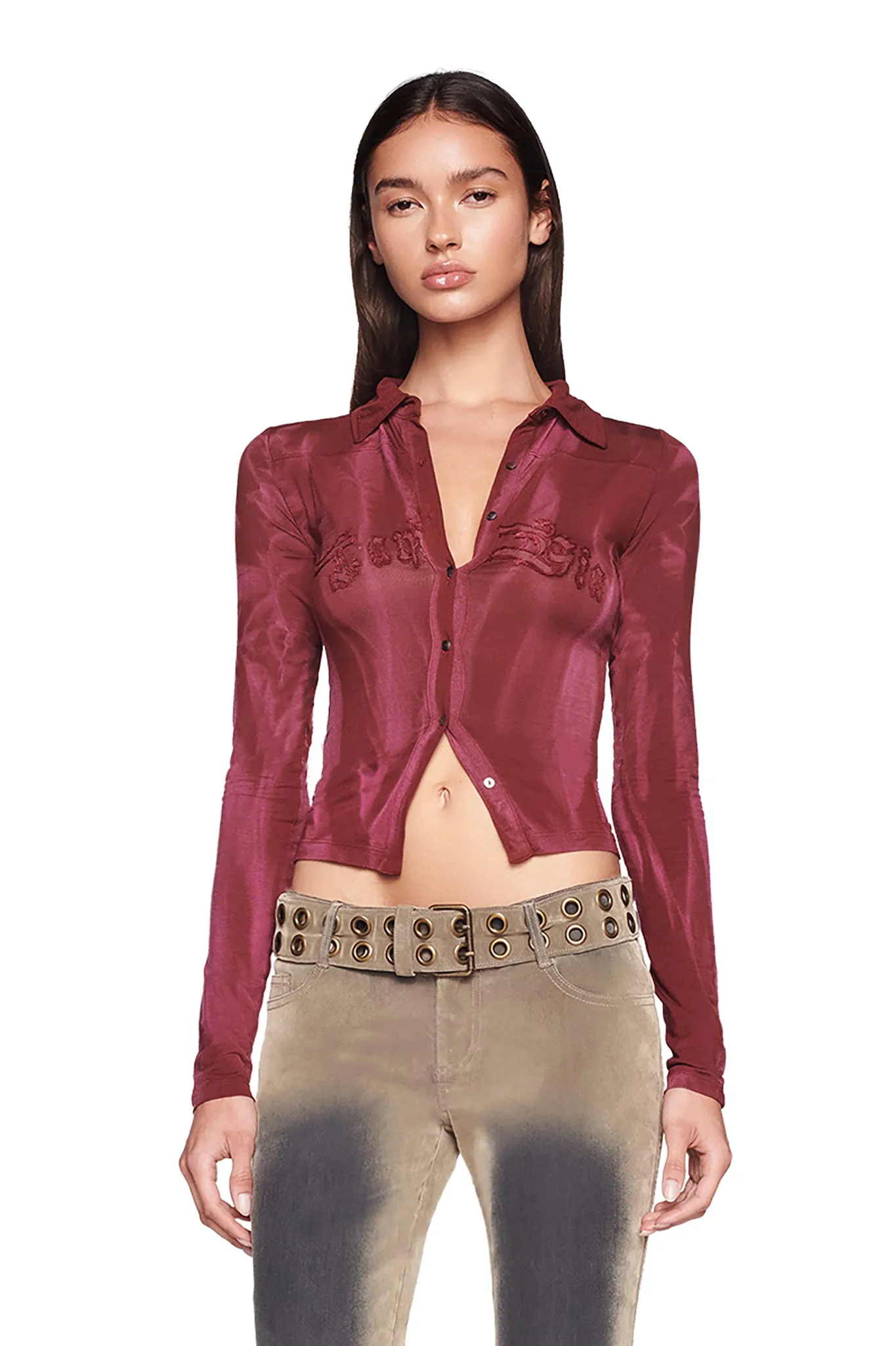 JOSAI TOP - RED : WINE DYE