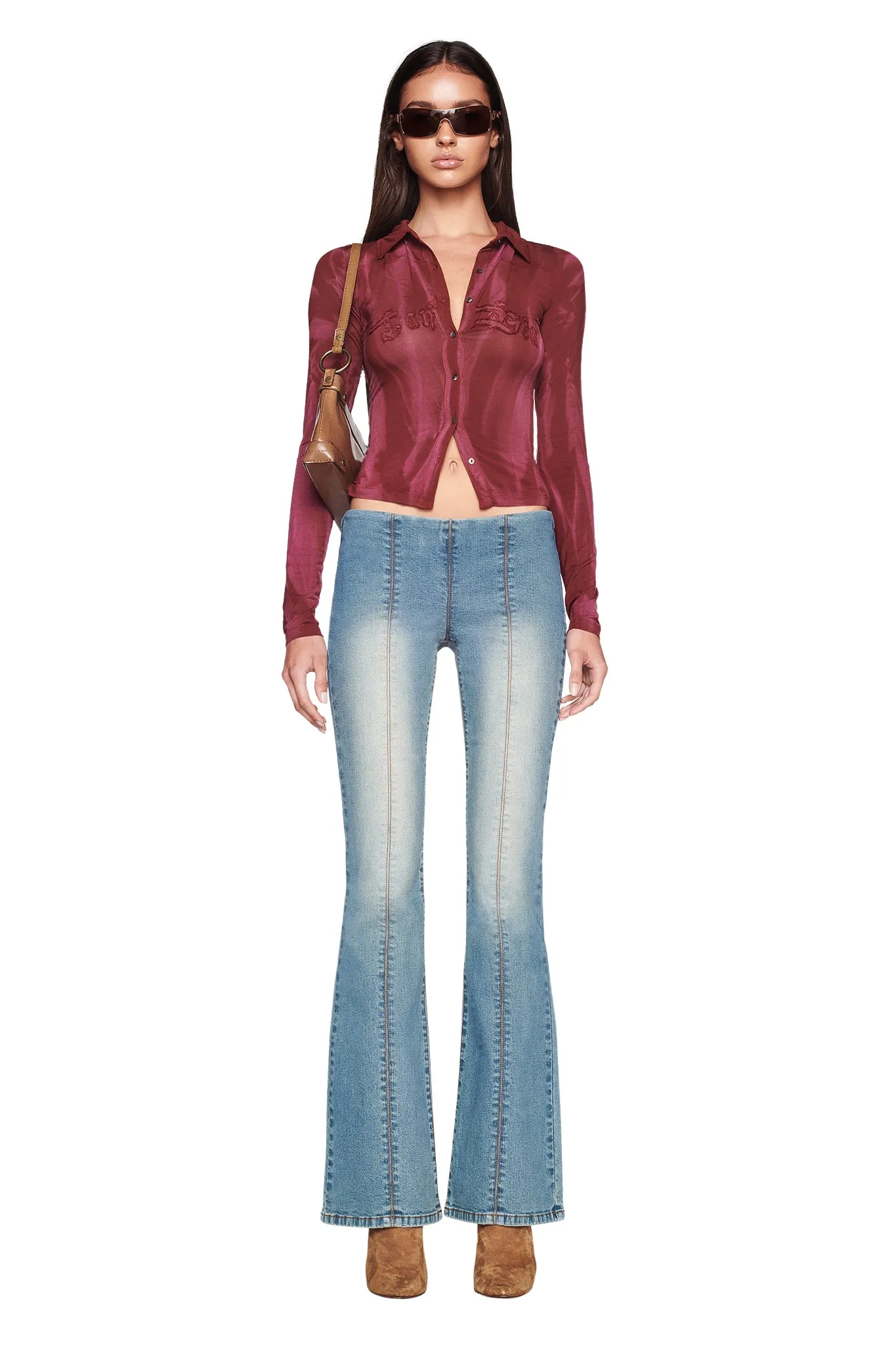 JOSAI TOP - RED : WINE DYE