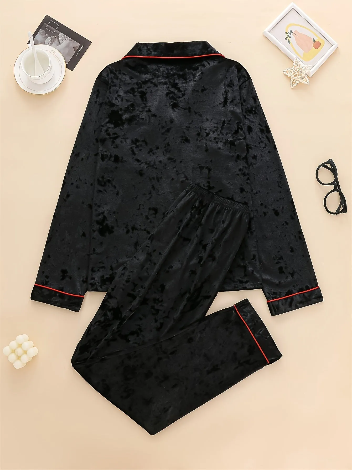 Julia - Elegante Fleece Pyjamaset