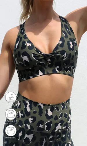 Jungle Leopard Eco Diamond Back Bra