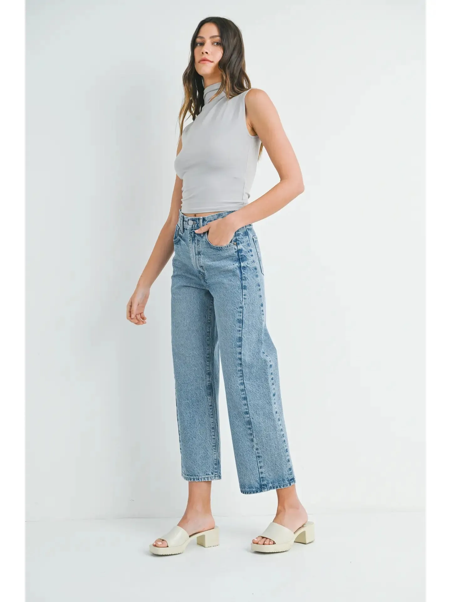 Just Black | Barrel Jean Twist {Medium Wash}