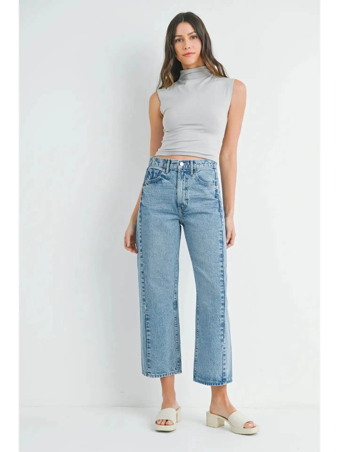 Just Black | Barrel Jean Twist {Medium Wash}