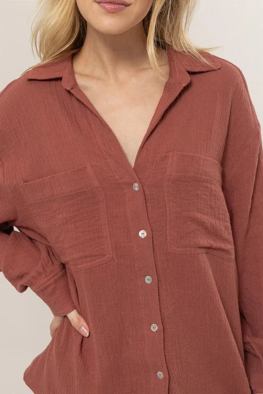 Justine Button Down