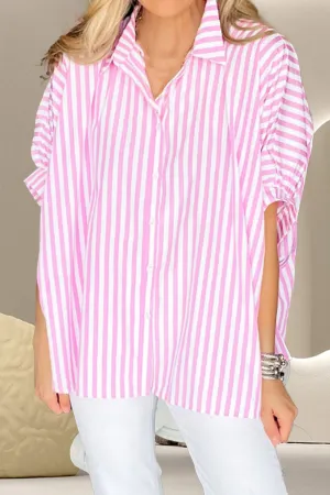 Katherine Striped Collared Neck Half Sleeve Shirt