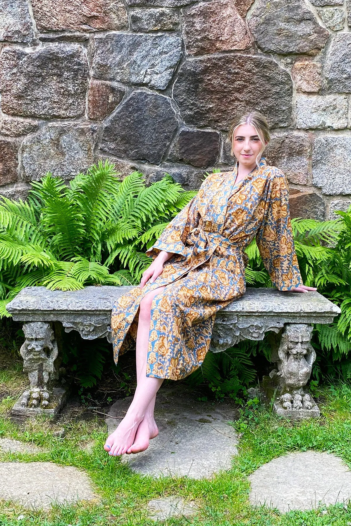 Kerala Long Robe | Kalamkari Floral