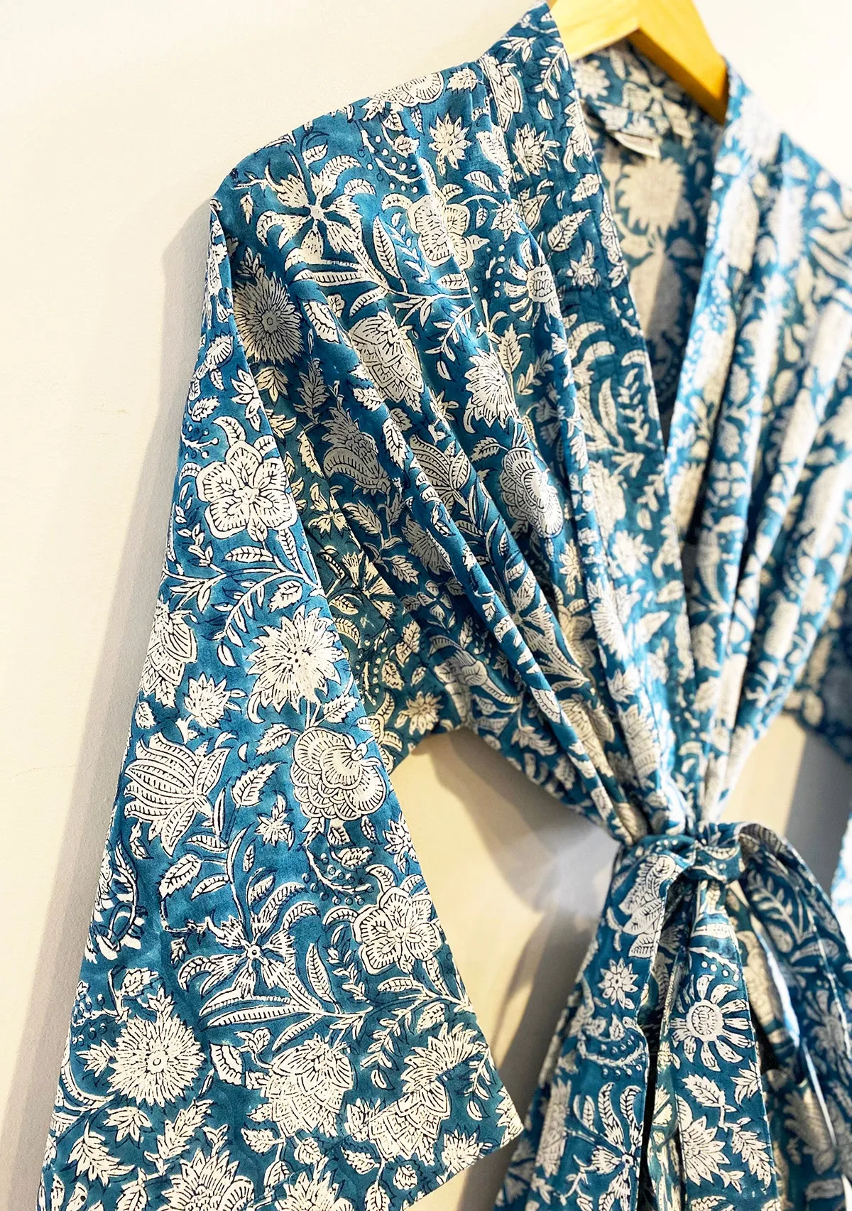 Kerala Short Robe | Deep Teal
