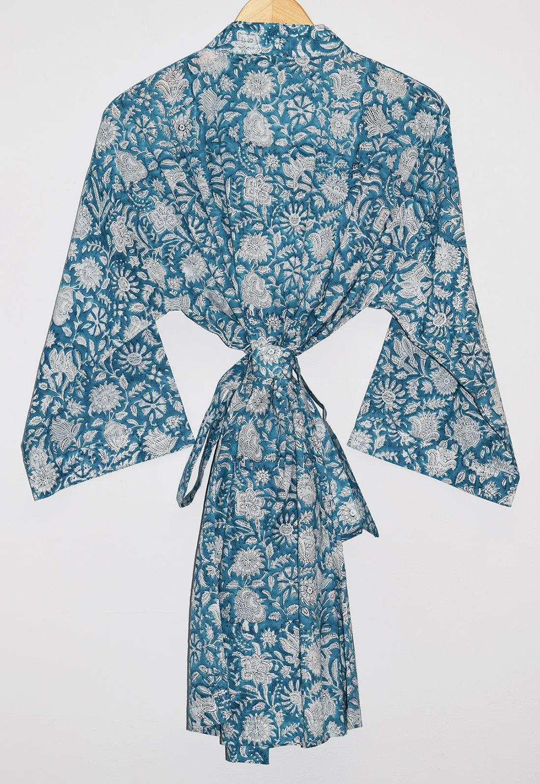 Kerala Short Robe | Deep Teal
