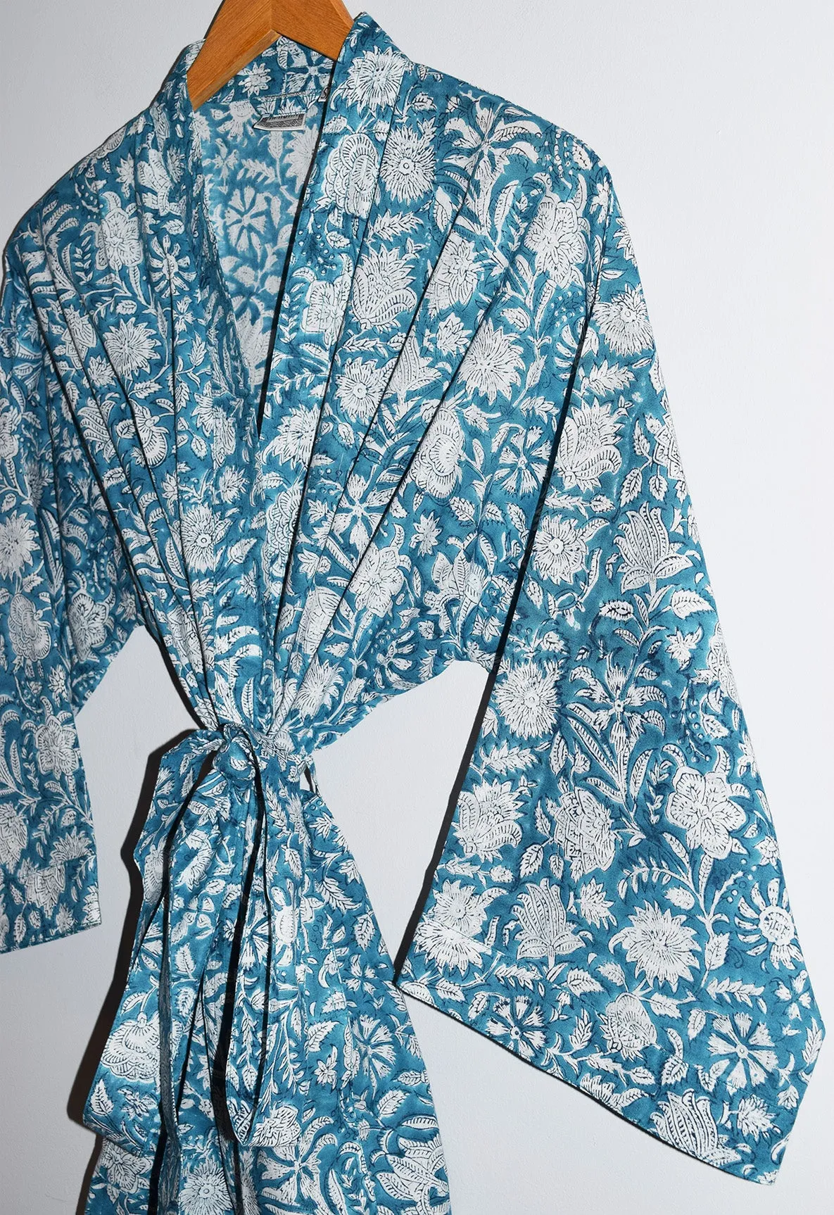 Kerala Short Robe | Deep Teal