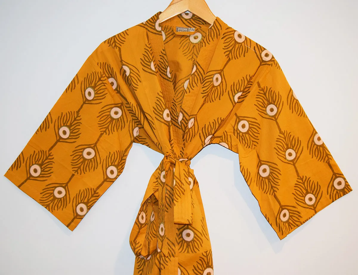Kerala Short Robe | Plumes Amber