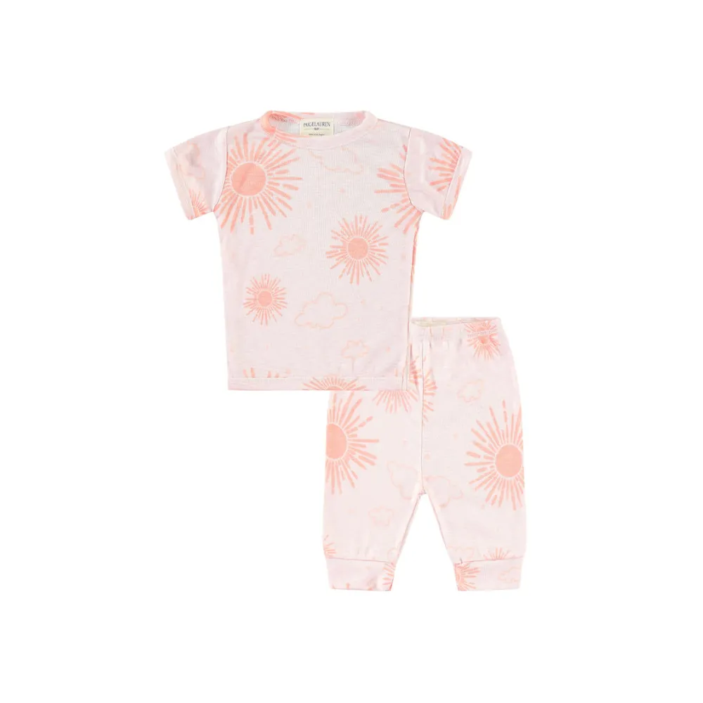 Kid Sun Burst Slub Tee and Legging