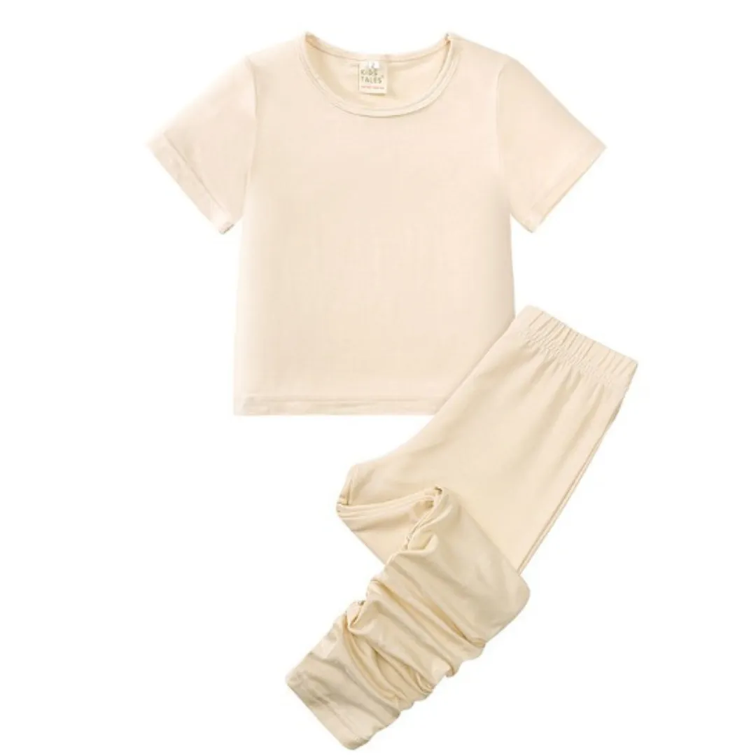 Kids Tales Slim Fit Loungewear - Beige
