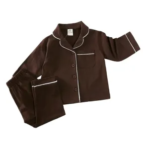 Kids Tales Traditional Two-Piece Pyjamas - Chocolate