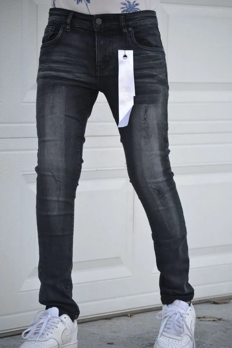 KIDS ULTRA STRETCH DENIM - BLACK WASH (DZTR-K-003)