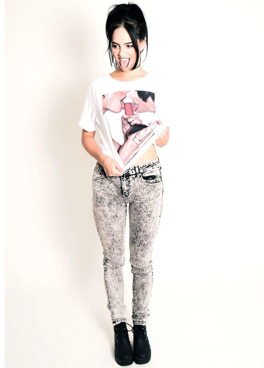 Kill City Hi Wire Acid Snow Wash Stretch Twill Jeans