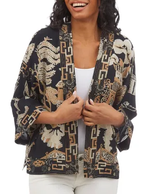 Kimono Jacket - Black Willow