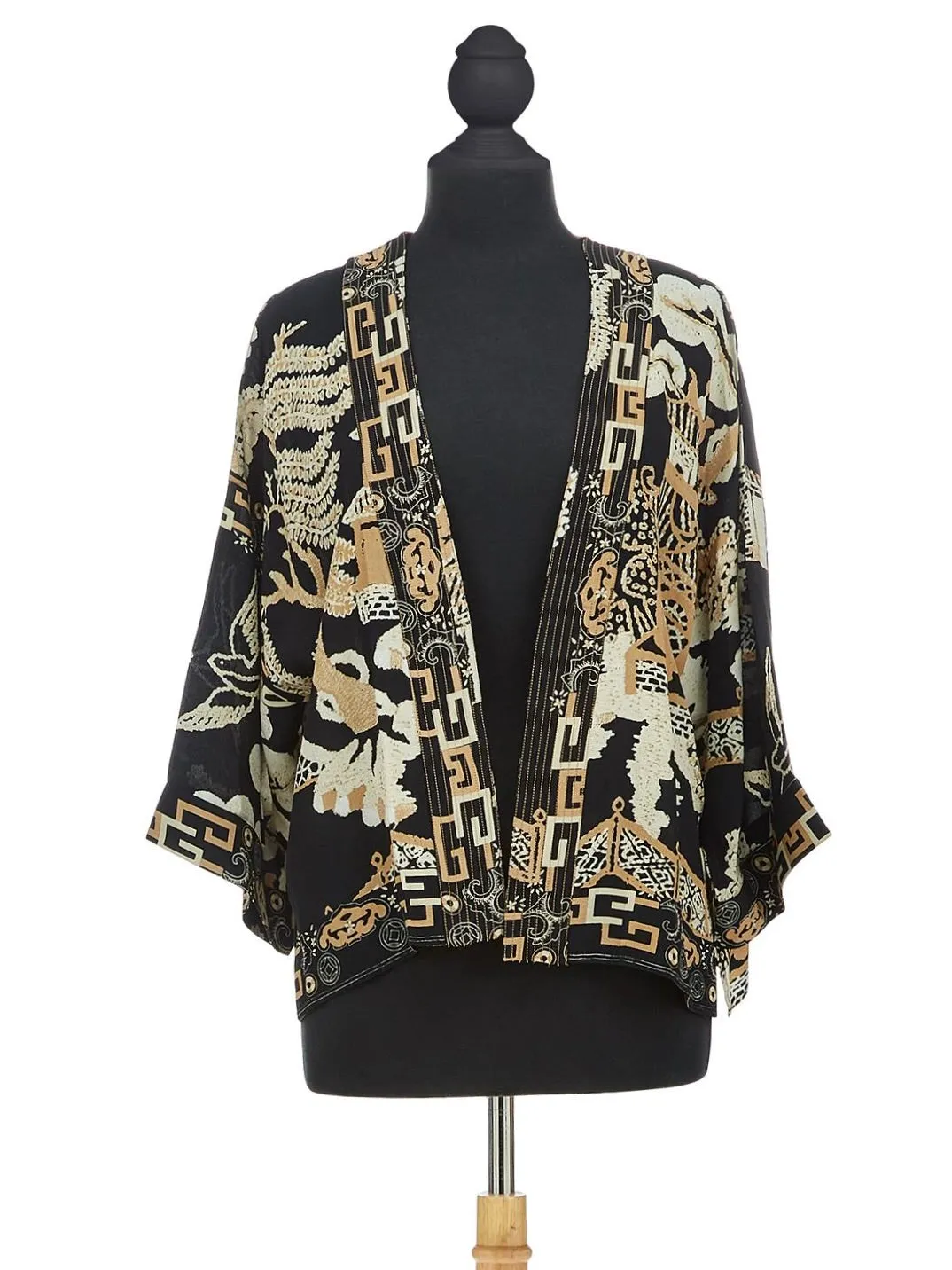 Kimono Jacket - Black Willow