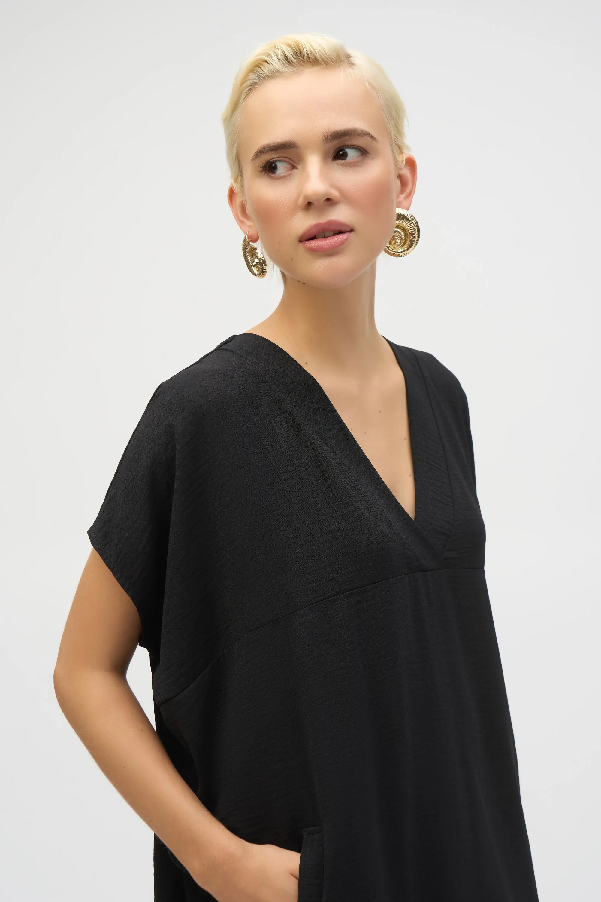Kimono Sleeve V-Neck Dress-  2 colours Joseph Ribkoff