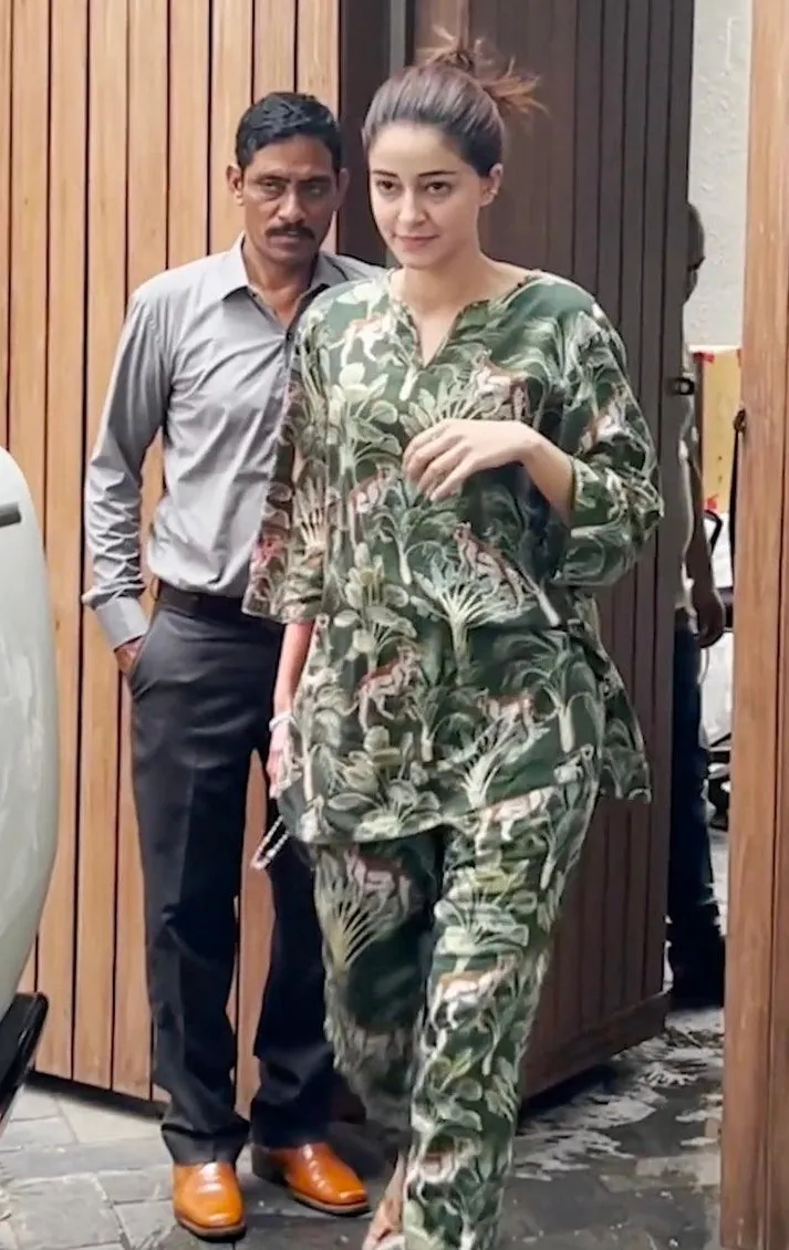 Leopard Green Organic Printed Pure Cotton Loungewear Set