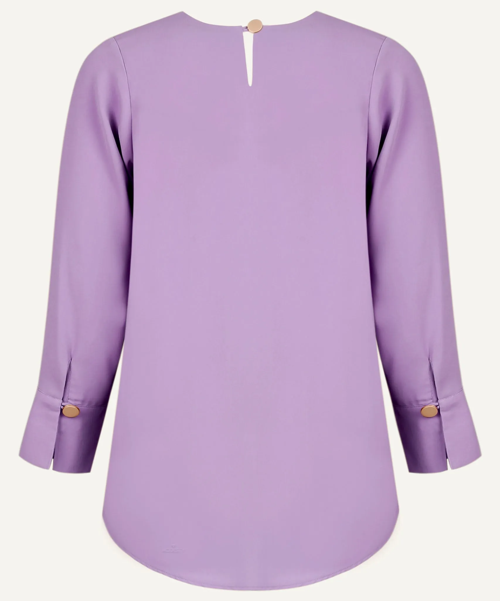 Light Lilac Long Sleeve Basic Blouse