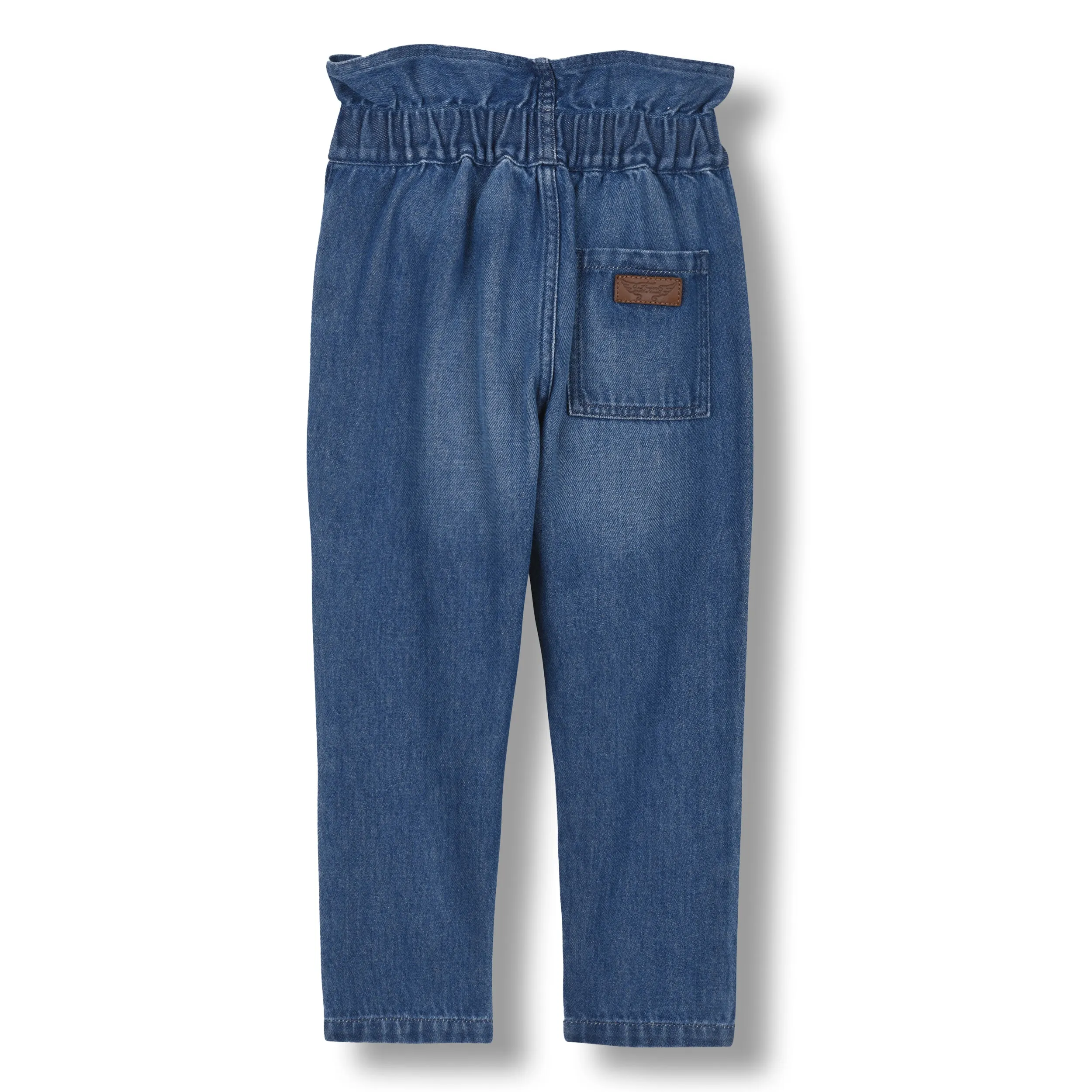 Lizzy Medium Blue - Girl Woven Elasticated Waist Tapered Fit Jeans