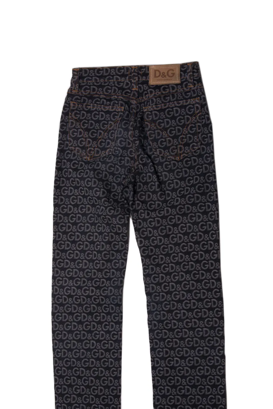 Logo Print Jeans