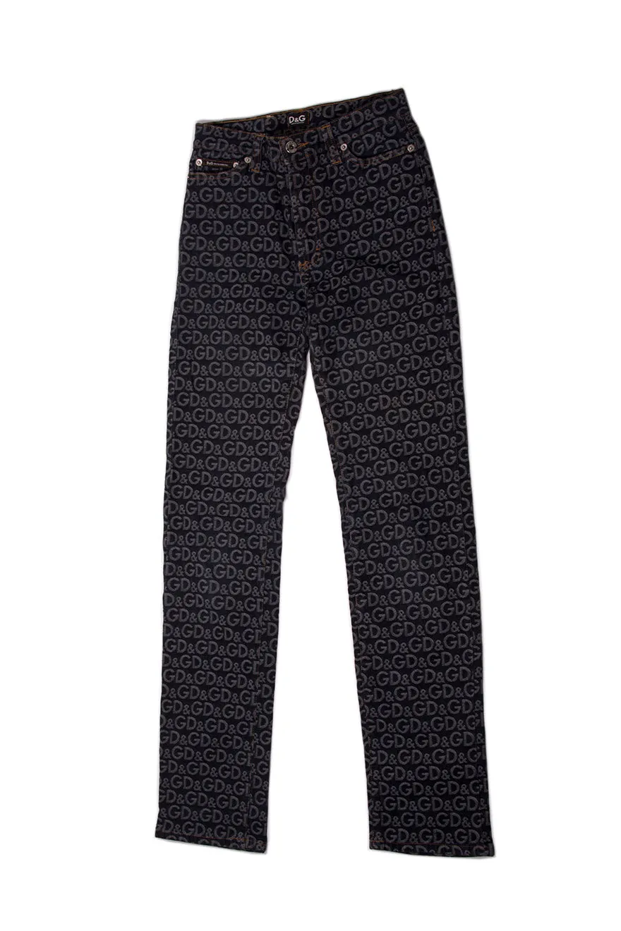 Logo Print Jeans