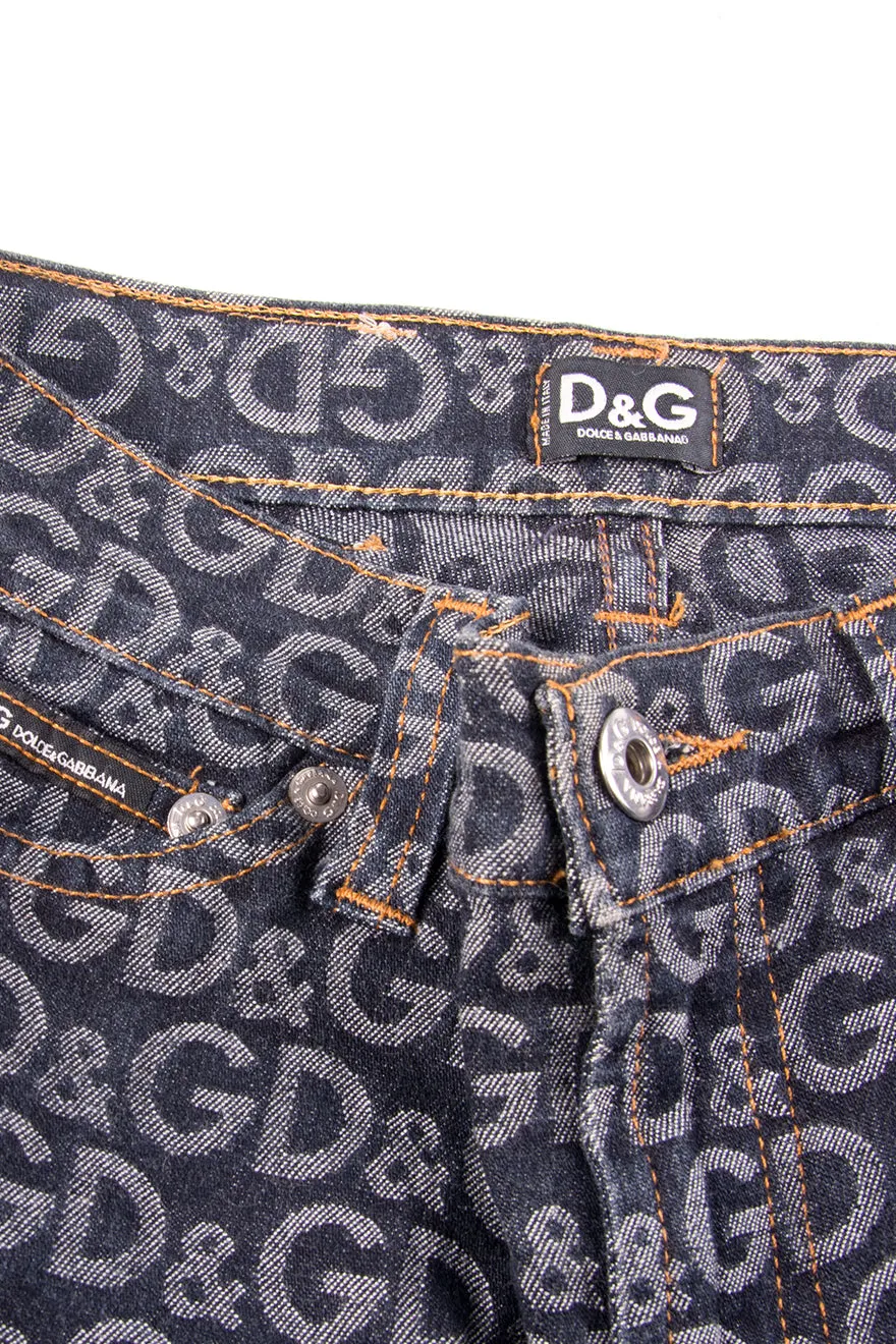 Logo Print Jeans